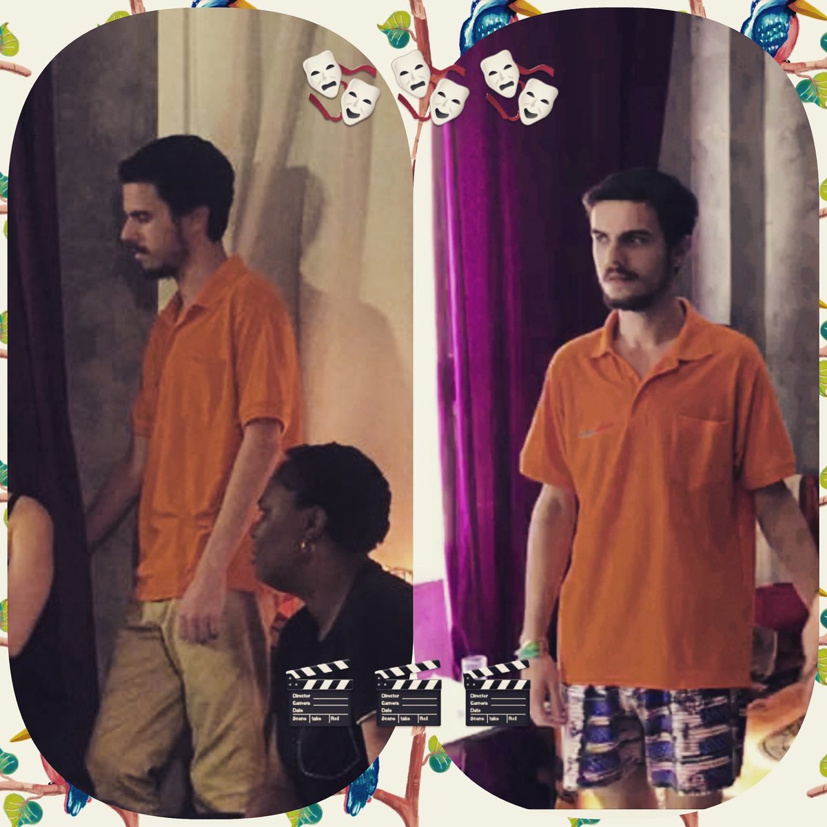 josephsd18's tweet photo. Jose VS Fran 😊🎭🎬🎥🎞. Dos personas fisicamente iguales pero diferentes internamente 🤣🎬🎥🎭👨 #actorlife #interpretando #centraldecine #serviciodehabitaciones #joseyfran 😊🎬🎭 https://t.co/g6nw8fbsX4