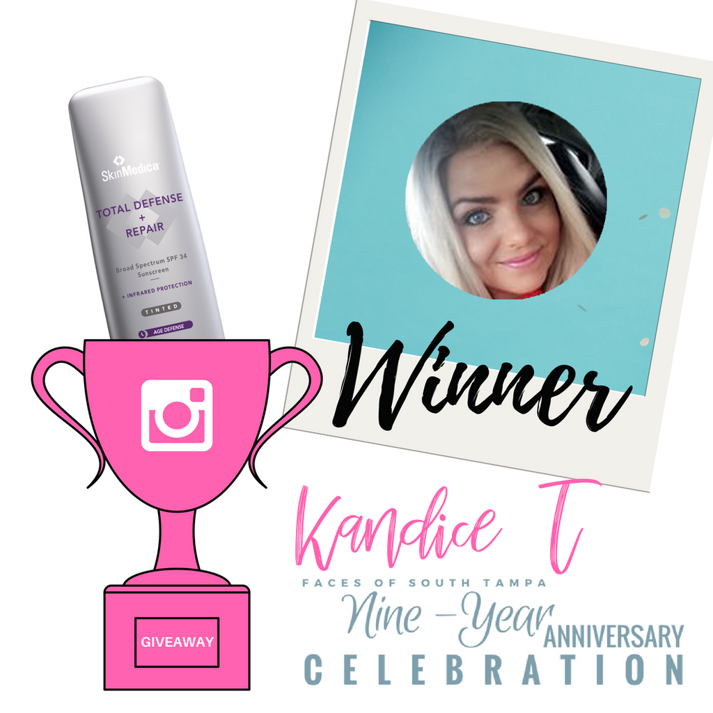 FacesSouthTampa's tweet photo. Congrats to our SkinMedica Week Instagram Winner: Kandice! You could be next, remember to follow our Instagram, like posts, and tag 3 friends as much as you like to enter to win #skinmedica #tampa #southtampa #florida #tdandr #giveaway #prize #free #contest #sunscreen #entertowin https://t.co/HXj8VkP46B