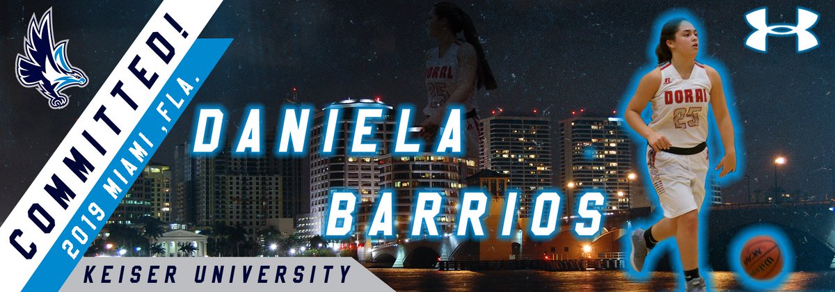 dbarrioss25's tweet photo. Thanks to my amazing family and coaches, I am incredibly blessed to say that I have committed to Keiser University!! #B19THINGSCOMING #2feetIn @KrisRuffo @CoachO_50 @ReidWalling @KUSeahawksWBB https://t.co/qdVZHLy1jq