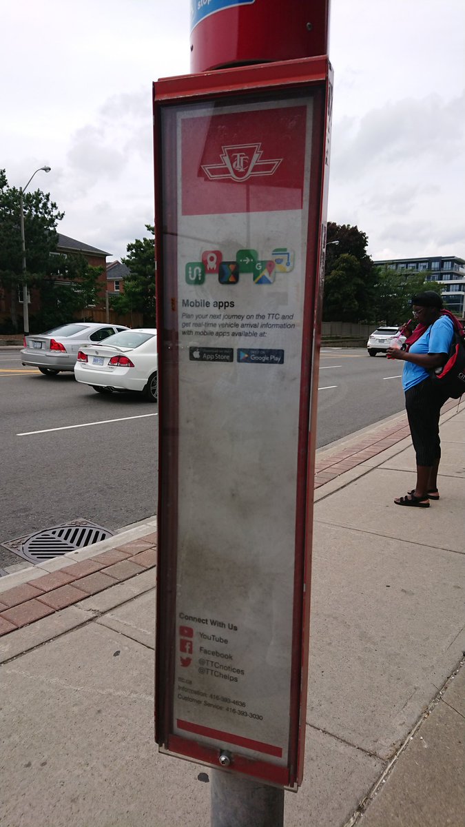 aitchchan's tweet photo. Having an ad that tells people to download an app to check a bus schedule instead of posting an actual schedule is not taking into consideration assisted digital and user-centered design needs. #servicedesign #PublicSector #assisteddigital @TTChelps https://t.co/YBt0ybPBsx