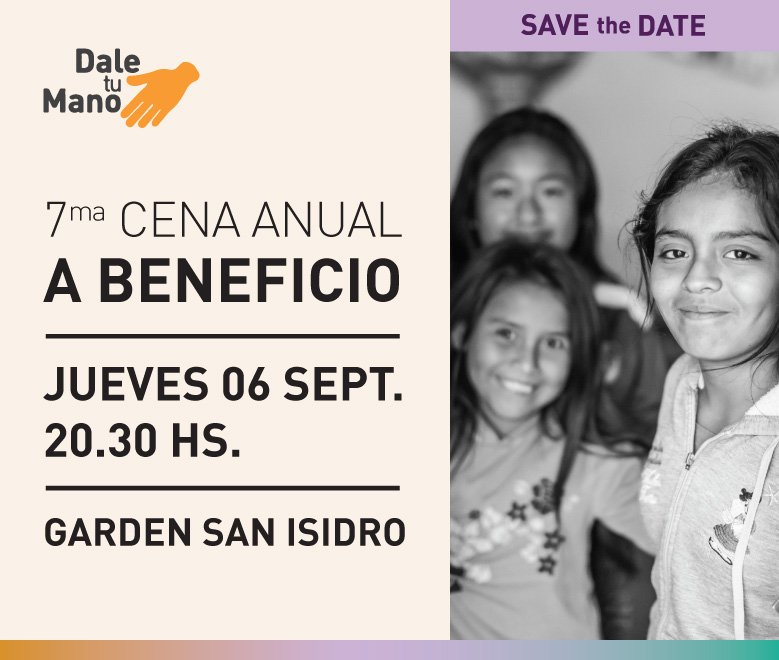 DaleTuMano's tweet photo. 👉 Escribinos y reservá tu lugar 👈
#porloschicos #evento #solidaridad #educación https://t.co/sRHqklaVM5