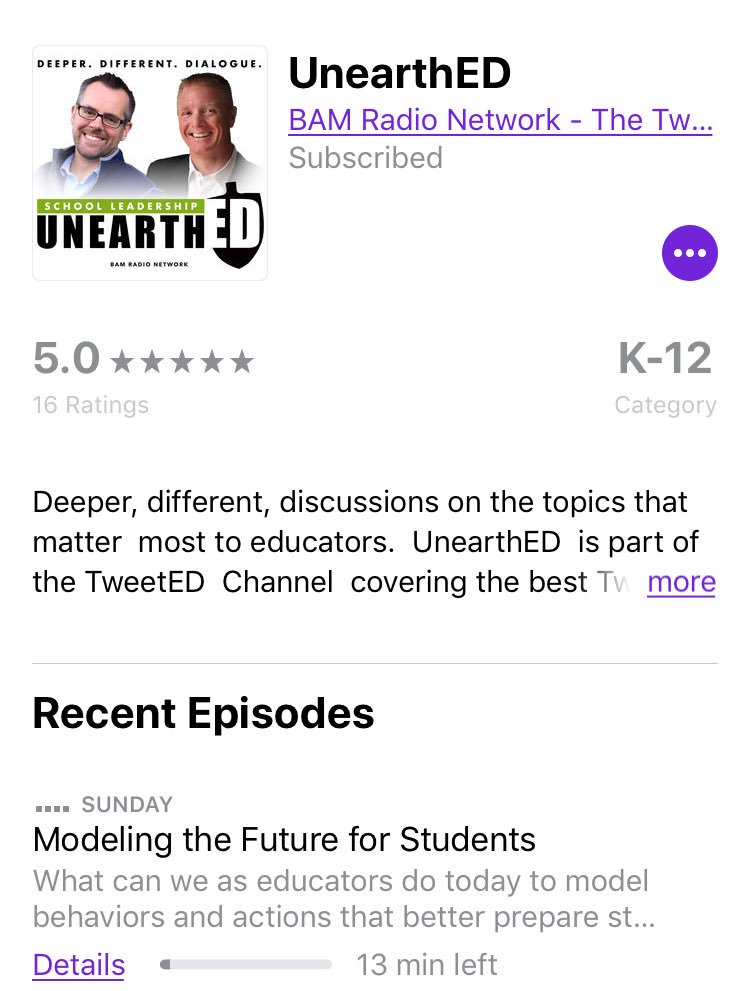 If you haven’t listened to #UnearthED yet, we may need to talk. @GustafsonBrad  and @benjamingilpin have it dialed in yo! #JoyfulLeaders #LeadLAP #CelebratED #PrincipalsinAction #tlap #edupodcasts
