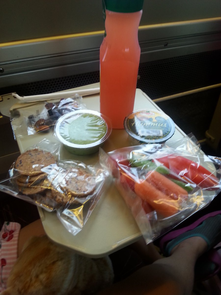 Kudos to <a href="/VIA_Rail/">VIA Rail Canada</a> for upgrading the veggie box. Swapping guacamole for ranch and dark chocolate for cheese made my #vegan daughter and I so happy!  #veganintracks #veganoptions #vegantravel