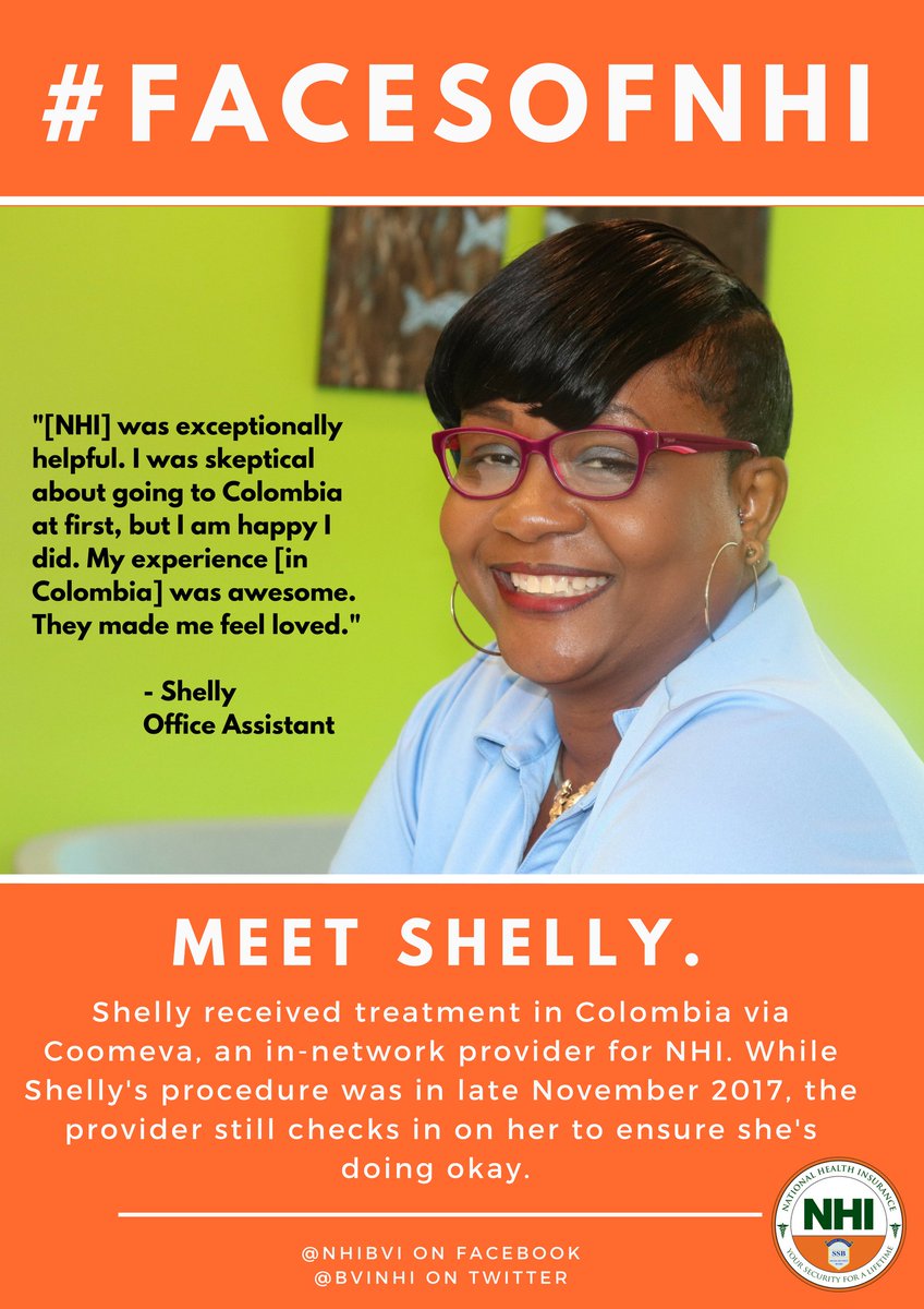 BVINHI's tweet photo. #FACESOFNHI. Meet Shelly. #NHIBVI #BeHealthyBeHappyBVI https://t.co/JOoW2bePGs