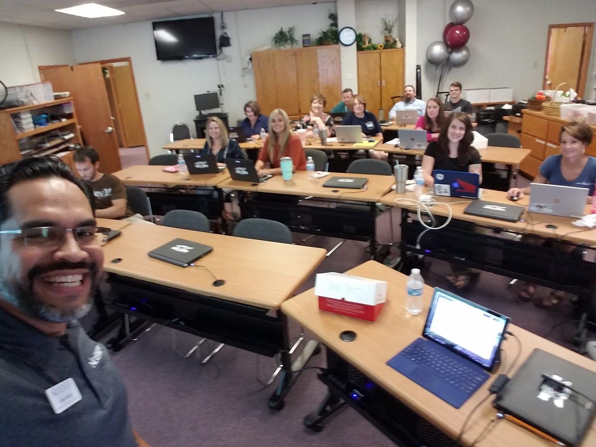 danperez4ed's tweet photo. What a fantastic group of @hudsonisd educators getting a lot some great @MicrosoftEDU content with an intensive Teacher Academy training! #buzzhisd #nccechat https://t.co/jPfuY8Bdqq