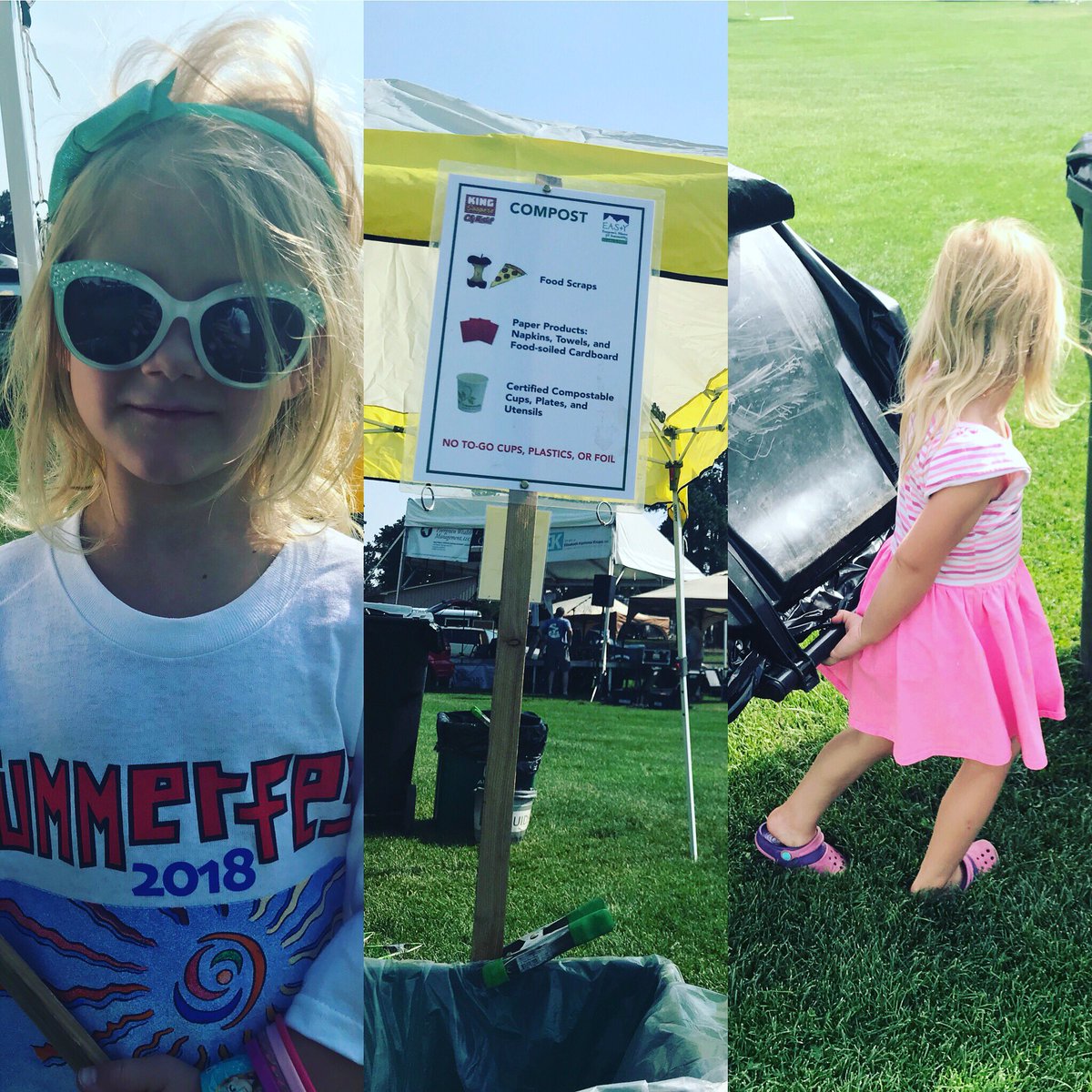 Shout out to our EAS+Y #evergreensummerfest volunteers for helping educate people about sorting their #recycling, #compost, and #landfillwaste correctly. Not all #plastics are recyclable by most facilities, folks! Check out our hard-to-recycle guide on our website! 🌎🙌🌲☀️