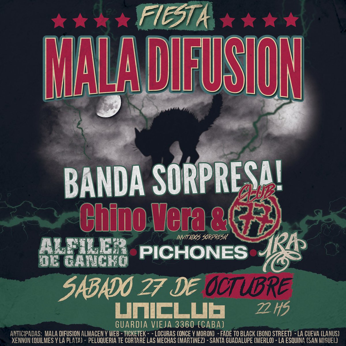 En octubre volvemos! Despues de casi un año sin tocar vamos a estar en una nueva fiesta mala difusion!
#punk #pichones #chicaparanormal #maladifusion #rock #concert #manhattan #uniclub