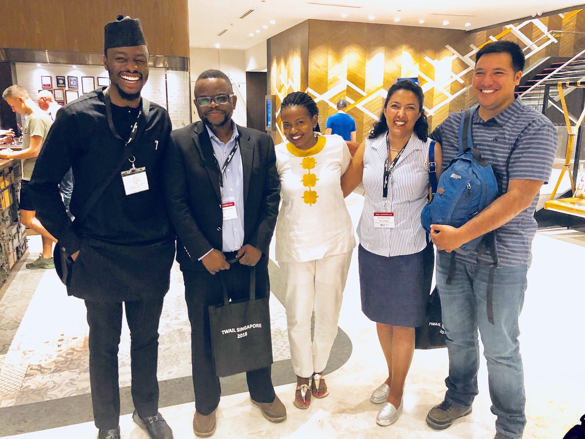 effodu's tweet photo. The @OsgoodeNews delegation at the 2018 #TWAIL Conference in Singapore. L-R: Me, Prof @obioraokaforc, @IAmLillies @sanaaahmed_  
#Osgoode https://t.co/QQsvX1rLe2