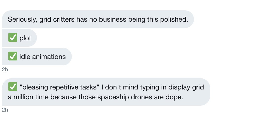 geddski's tweet photo. love it when people notice that sweet, sweet polish :)
#gridcritters https://t.co/c27iPeC72y