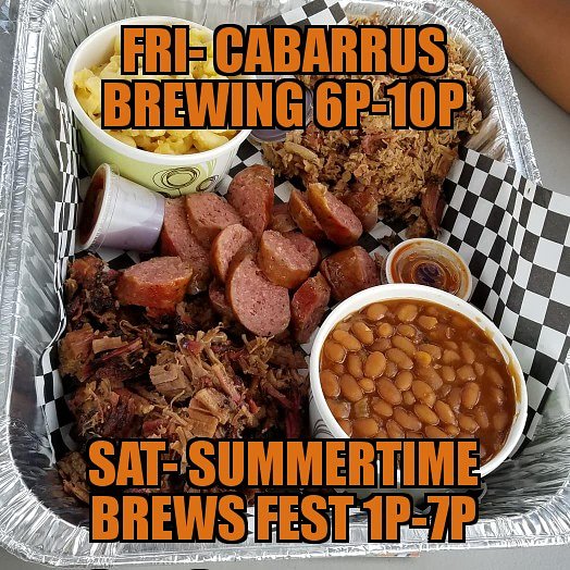 T2CSmokehouse's tweet photo. Here's the lineup for this weekend! Friday we will be at Food Truck Friday at Cabarrus Brewing. Saturday we are headed to Greensboro for the Summertime Brews Festival! 

#findt2c #t2csmokehouse #eatmorebbq #brisket #pork #chicken #sausage #foodtruckfriday #foodtruck https://t.co/YskIYYonkq