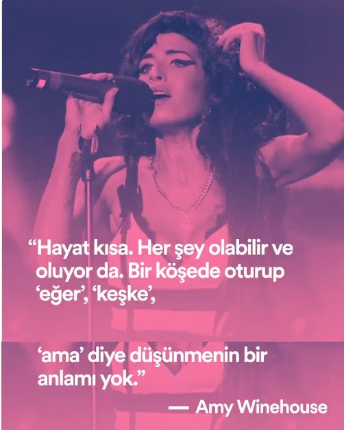 CryptoWolfManTR's tweet photo. "Hayat kısa. Her şey olabilir ve oluyor da. Bir köşede oturup, 'eğer', 'keşke', 'ama' diye düşünmenin anlamı yok." (Amy Winehouse) https://t.co/ORadMPNZQh
