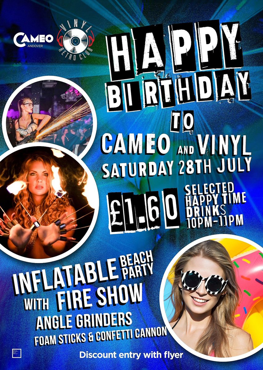 CameoAndover's tweet photo. Andover's hottest Saturday #WeAreThree - Saturday 28 July
https://t.co/SkV6wUuBMp
#HelloParty https://t.co/VyvgKNXB69