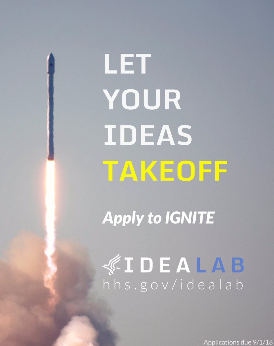 HHS_Innovates's tweet photo. .@HHSGov employees- the Ignite Accelerator is now accepting applications. Come #HackRedTape with us during this 3 month program & learn how to apply new approaches to your work at HHS. More abt Ignite/ apply here: https://t.co/uArcBE4MBv https://t.co/O7wtsJn4P7