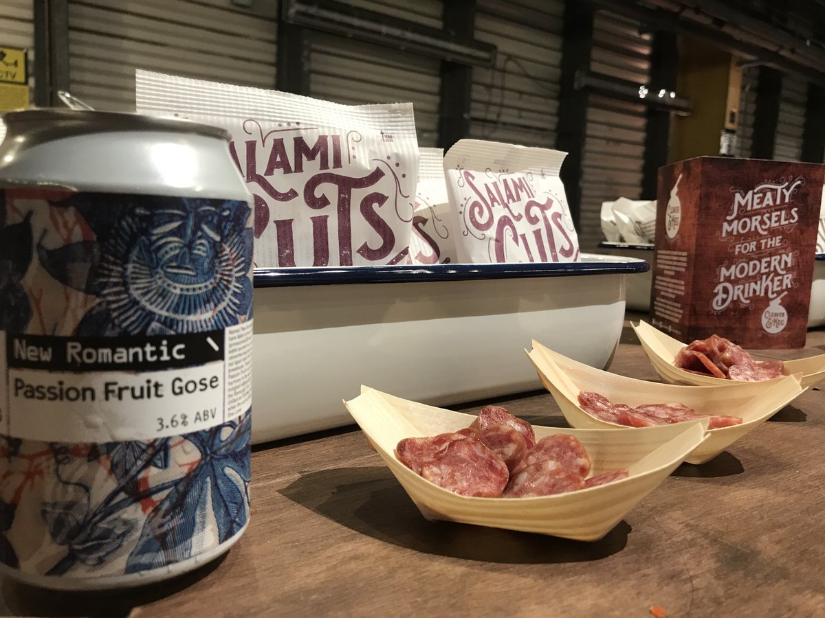 we had a great time <a href="/MatthewClarkLtd/">Matthew Clark</a> #boutiquebeers event last week and this cheeky gose from @TwoTribesBrew was just the quencher on the day #meatmorsels #pubsnacks #meatsnacks