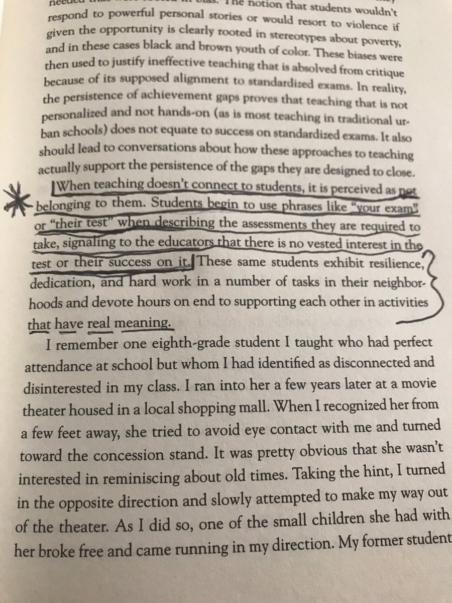 Small but mighty paragraph from <a href="/chrisemdin/">Christopher Emdin</a> from his book #ForWhiteFolksWhoTeachintheHood

Lovin’ this book! 

#TPSProud
#RealityPedagogy
#SchoolLeadership
#Education