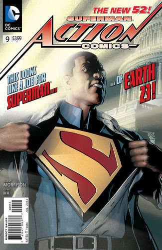 Action Comics Vol2 9Justice League arrives to help clean up the mess and investigate the mysteries of the Transmatter Symphonic Array, as Luthor called it.