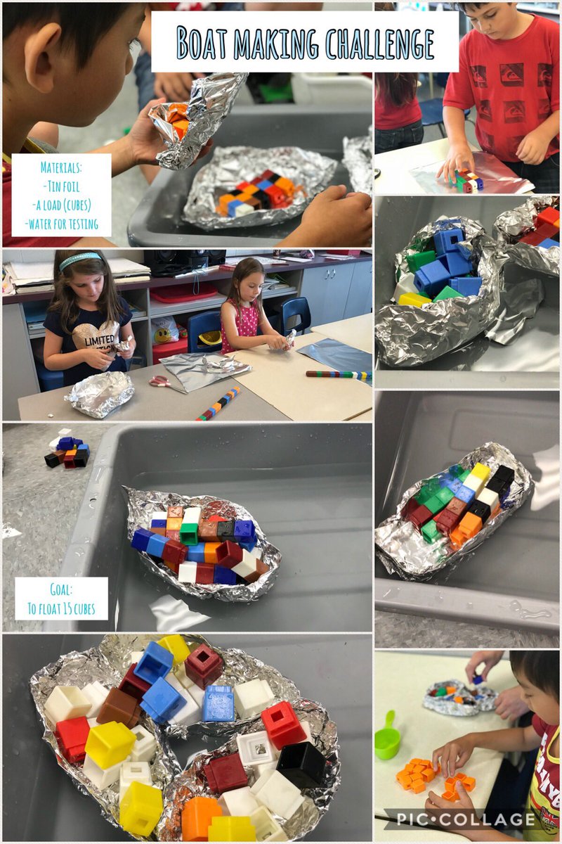 SLearning2018's tweet image. Today’s challenge was to create! We discovered something new from each student’s boat. The boat that could carry the most was the most simple. Over 100 cubes! #LearningIsFun #STEM #multigrade @RccdsbS @RCCDSB