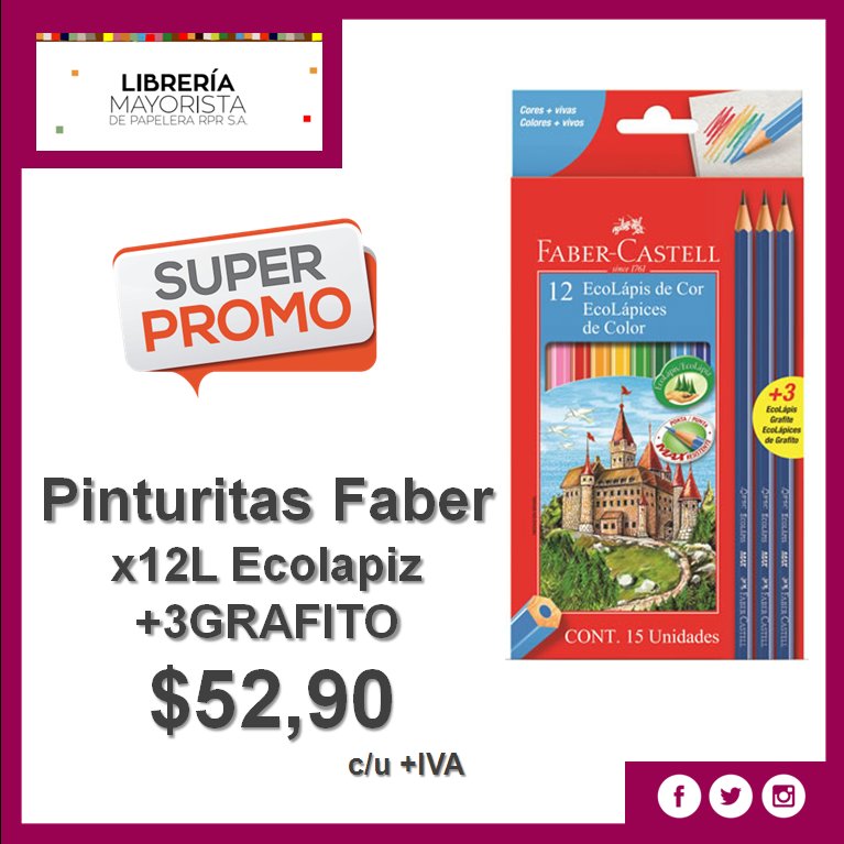 PapeleraRPR's tweet photo. Super Promos FABER CASTELL solo en Papelera Rpr #Promos #FaberCastell @FaberCastell #Aprovecha https://t.co/3ug0TnE6Ql