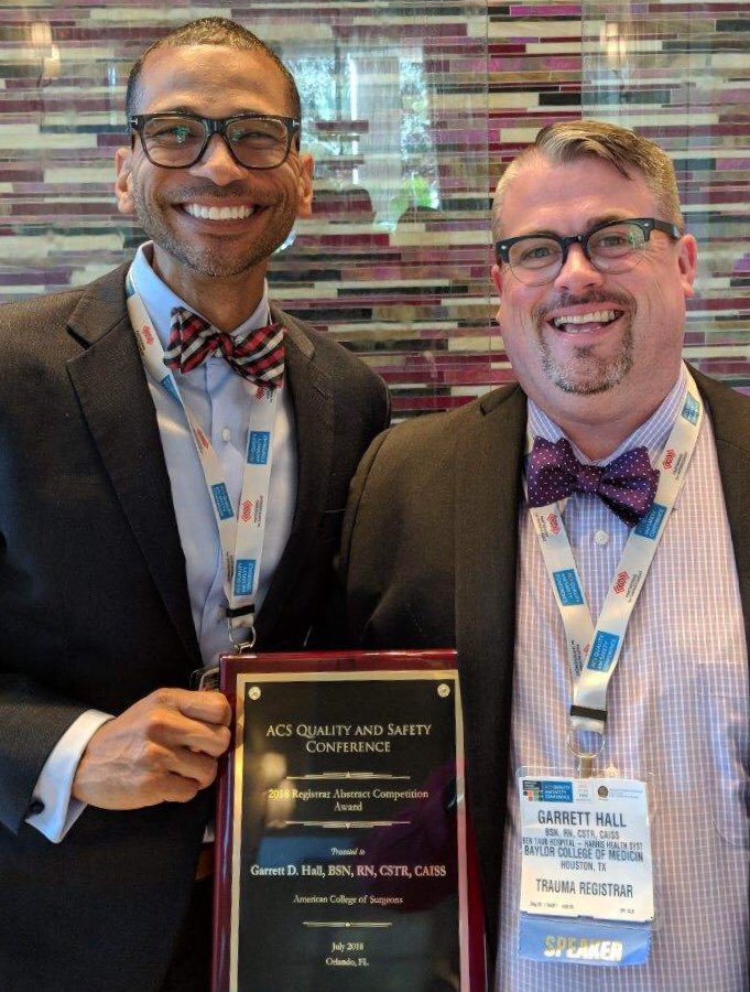 Dr. Chad T. Wilson (@drchad_) on Twitter photo Congratulations to my amazing colleague <a href="/GarrettDHall/">Garrett MS, BSN,RN,CSTR,CAISS (They/He/She)</a> on the registrar abstract award and a stellar podium presentation at the #ACSQSC 2018. <a href="/srobtodd/">S. Rob Todd</a>, <a href="/jsuliburk/">James Suliburk</a>, and all of <a href="/BCM_Surgery/">BCM_Surgery</a> know that it is a well-deserved honor. Congratulations to my amazing colleague <a href="/GarrettDHall/">Garrett MS, BSN,RN,CSTR,CAISS (They/He/She)</a> on the registrar abstract award and a stellar podium presentation at the #ACSQSC 2018. <a href="/srobtodd/">S. Rob Todd</a>, <a href="/jsuliburk/">James Suliburk</a>, and all of <a href="/BCM_Surgery/">BCM_Surgery</a> know that it is a well-deserved honor.