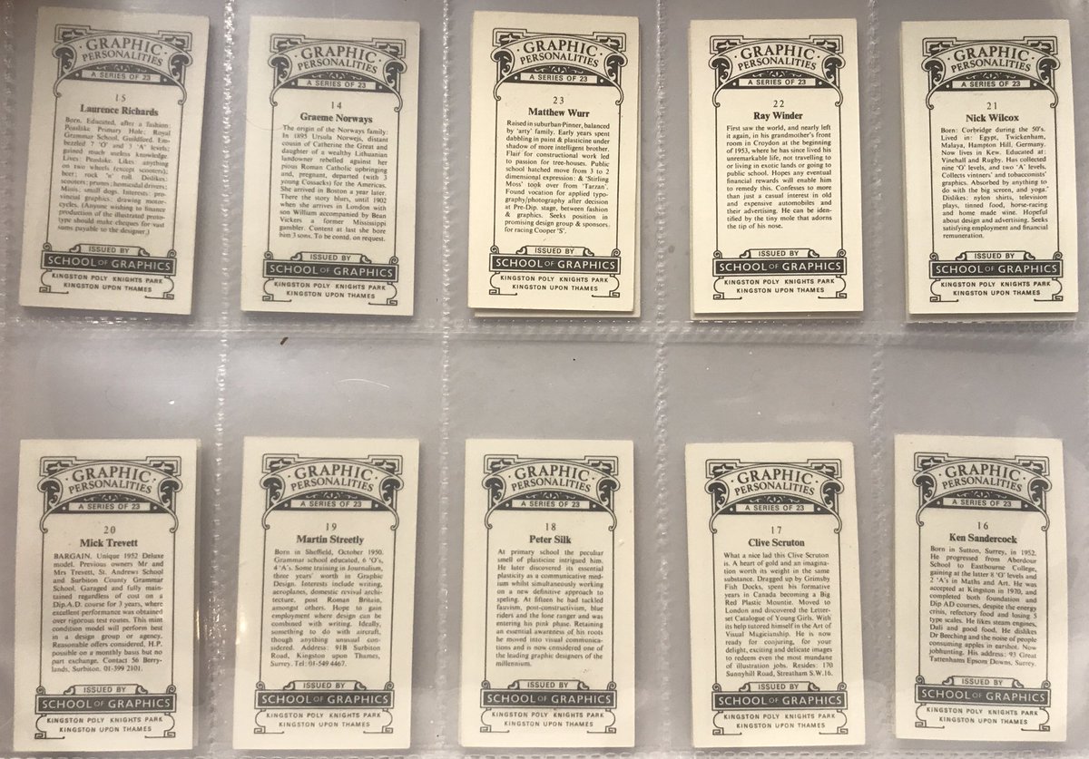 CardsJs's tweet image. This set “Graphic Personalities” by “School Of Graphics” really makes use of just 3-4 colours to create such striking, beautiful cards. #tradecards  #ephemera #vintage #collectable #graphicpersonalities #personalities #JsCards #cartophilia