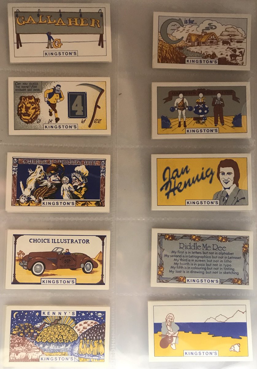 CardsJs's tweet image. This set “Graphic Personalities” by “School Of Graphics” really makes use of just 3-4 colours to create such striking, beautiful cards. #tradecards  #ephemera #vintage #collectable #graphicpersonalities #personalities #JsCards #cartophilia