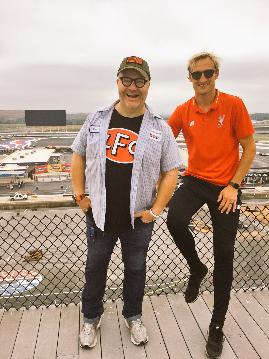 My two favorite things together! 🏁⚽️ Great fun showing <a href="/LFC/">Liverpool FC</a> Legend Sami Hyypiä my “home away from home” aka <a href="/CLTMotorSpdwy/">Charlotte Motor Speedway</a>! (Your turn next time  <a href="/JARiiseOfficial/">John Arne Riise</a>!) #LFCPreSeason