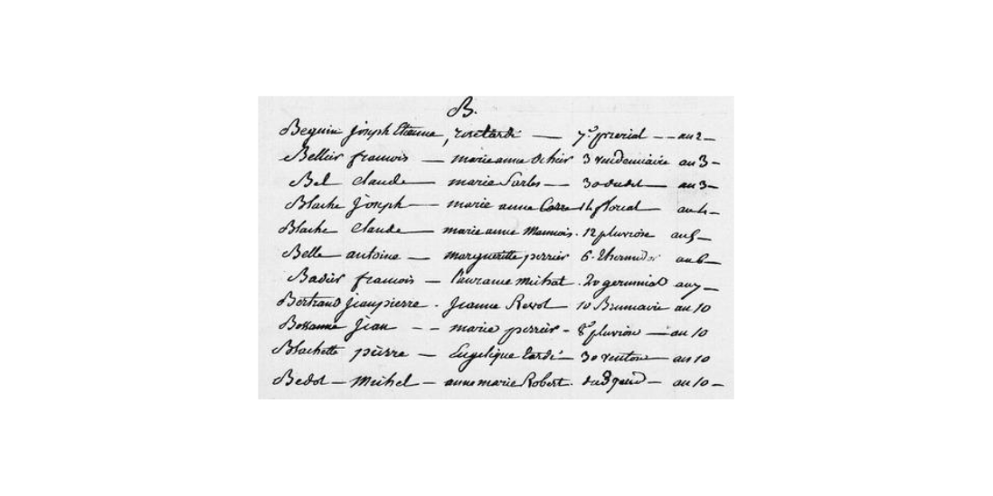 LDGenealogie's tweet photo. #1J1Ancêtre #PERRET Marie Magdeleine est née le 23/07/1795 à Mercurol (26) fille de Thomas & #MALEIN Marguerite, elle épouse le 9/02/1820 à Mercurol, #BADIER Jean-François fils de Jean-François & #MIHAT Laurence dont l'ascendance est bloquée faute de lacunes sur le registre. https://t.co/7OE8VP3oct