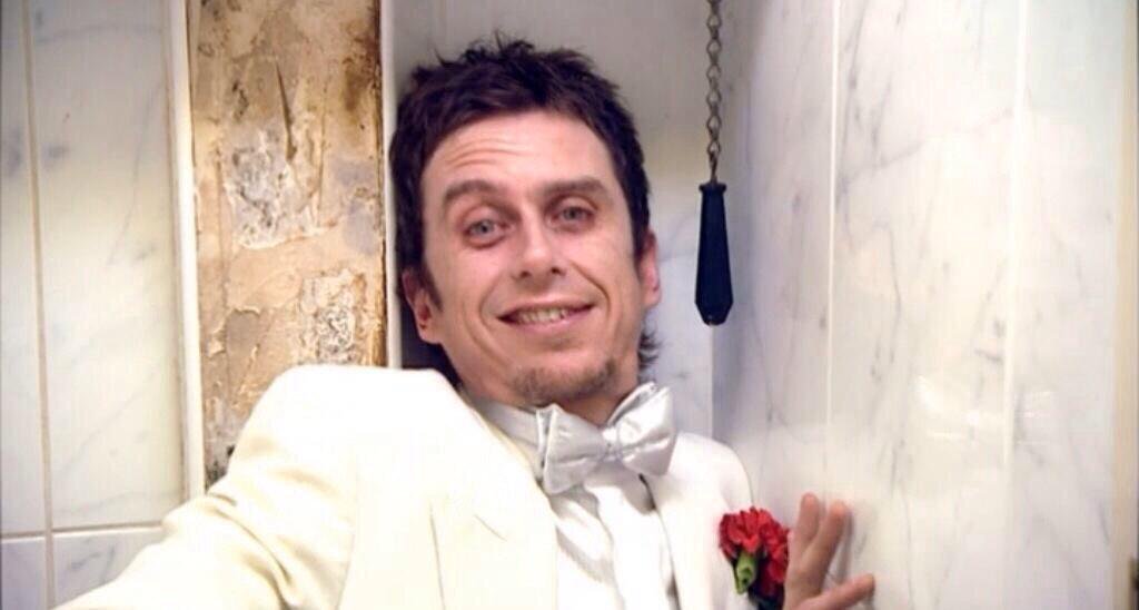 PeepShowQOTD's tweet image. "Super Hans has taken four grams of coke to 'relax him' for his speech."
"It didn't relax him?"