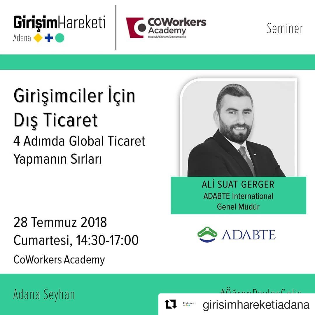 #girisimhareketiadana
#busehirdecokguzelislerolacak
#ogrenpaylasgelis