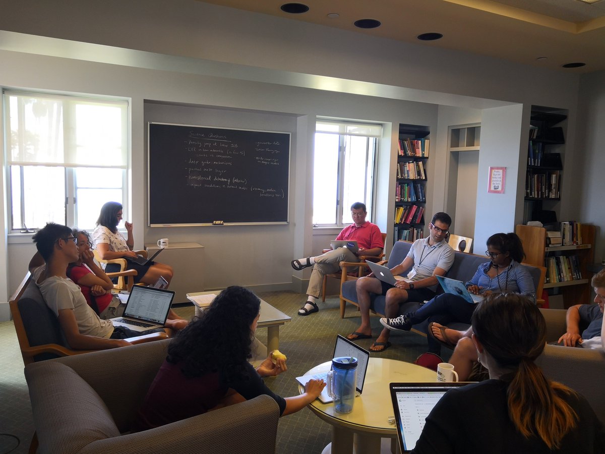 CIDER #EARTH18 participants spend the bulk of their time this week at Kohn Hall in smaller research working groups <a href="/CIDER_DeepEarth/">CIDER SUMMER PROGRAM</a> <a href="/jess_irving/">Jessica Irving</a>
