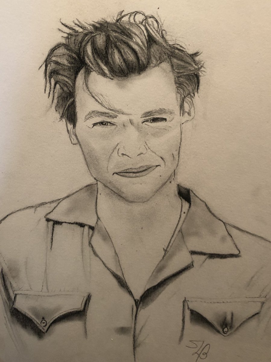 Selina_1D18's tweet image. Just finished this picture of @Harry_Styles in honor of #8YearsOfOneDierction I still have some changes to be made but I just wanted to share this I guess