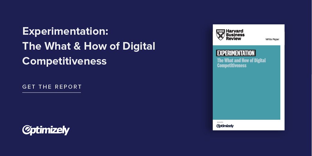 Optimizely's tweet photo. Experimentation is emerging as the next major digital capability that will separate business winners from losers. Get this research report from @HarvardBiz to learn why. https://t.co/BKwxQFKdcU #HBR #experimentation #digital https://t.co/birMCLL0bK
