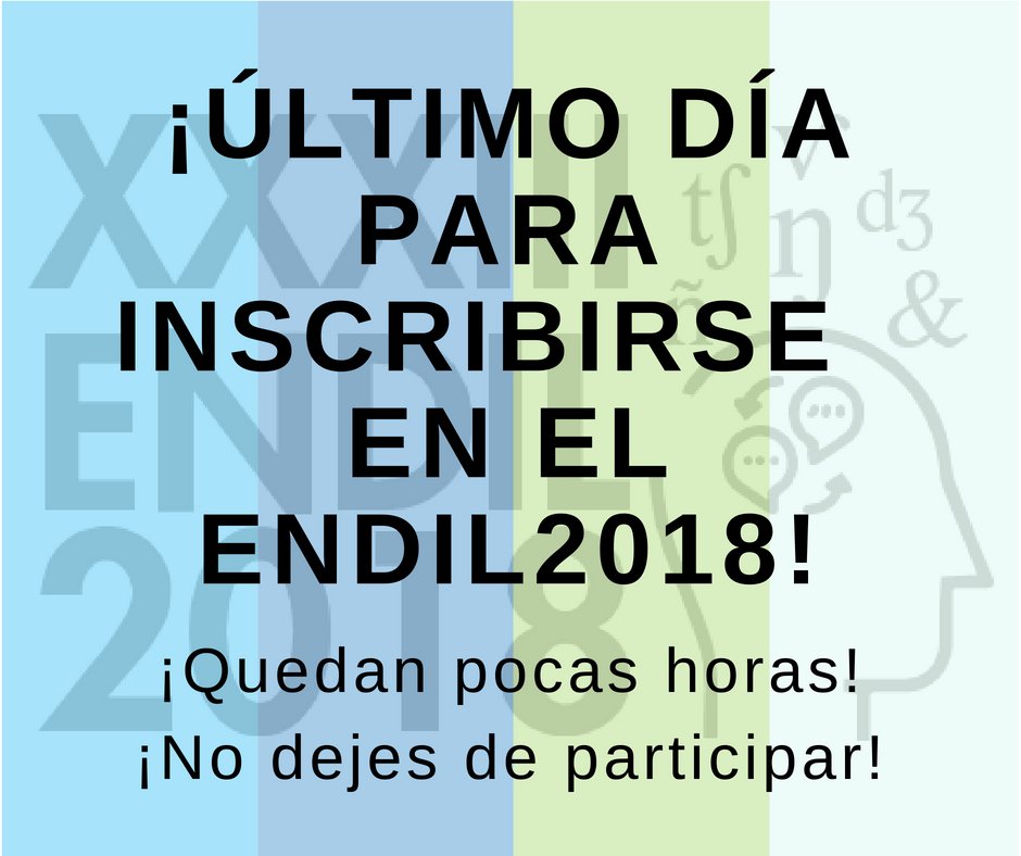 Si aún no te has inscrito en el ENDIL2018, ¡hoy es tu última oportunidad de hacerlo! ¡Recuerda que el 23 de julio es el último día que podremos procesar inscripciones, y ya faltan pocas horas para que termine ese día!  Visita endil.mammut.io/inscripciones