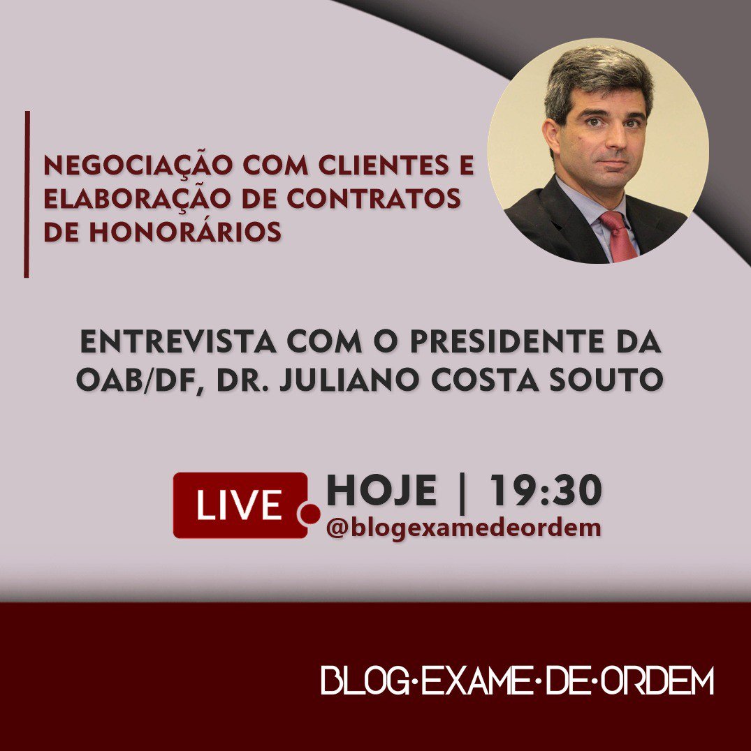 Em 30 minutos irei entrevistar o presidente da OAB/DF, Dr. Juliano Costa Couto - ... instagram.com/p/BllxeDDAH5-