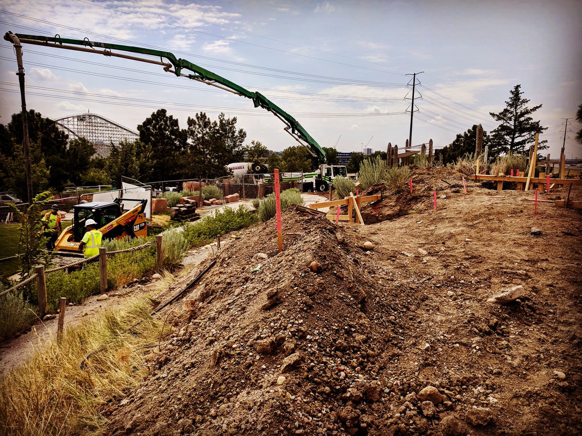 bonsaidesign's tweet image. #bonsaicrewrocks busy doing the “dirt”y work — prepping for concrete and steel next week!  We love making really awesome, important stuff happen for kids AND adults at the #childrensmuseumofdenver #bonsaidesign #zipline #Denver
