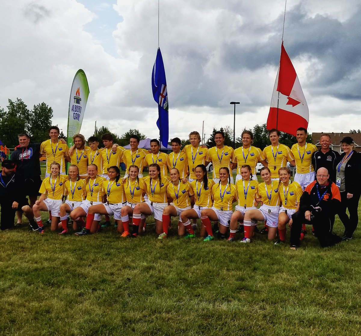 MomsWanderlust's tweet photo. The @Druidsrfc road is paved in GOLD!!! Congrats to our Zone 5 Rugby Boys and Girls teams on huge wins! #2018asg #Rugby7s #albertasummergames https://t.co/SkyHIkRFpE