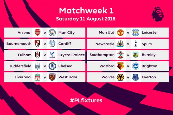 Calendário de jogos da Premier League 2019/20