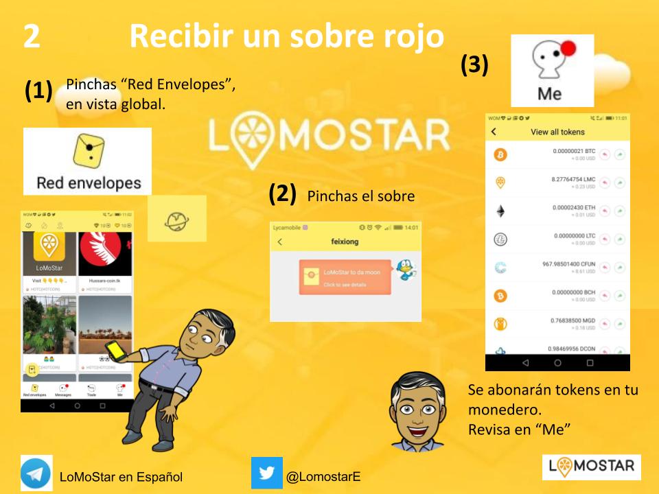 LomostarE's tweet photo. Acá te enseñamos como recibir un sobre con tokens. Los Tokens llegarán a tu billetera. @LoMoStarLMC @SiriusLMC https://t.co/PHsJ9IKCdD