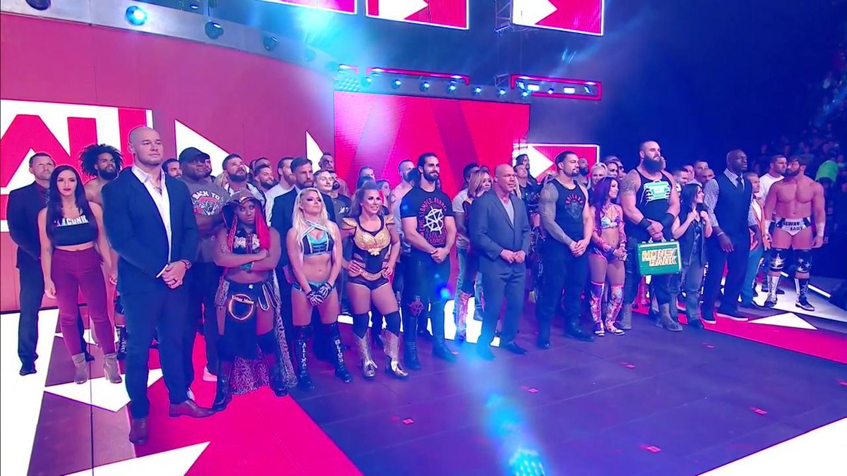 The stage is LITERALLY set for a historic announcement to kick off #RAW! @VinceMcMahon