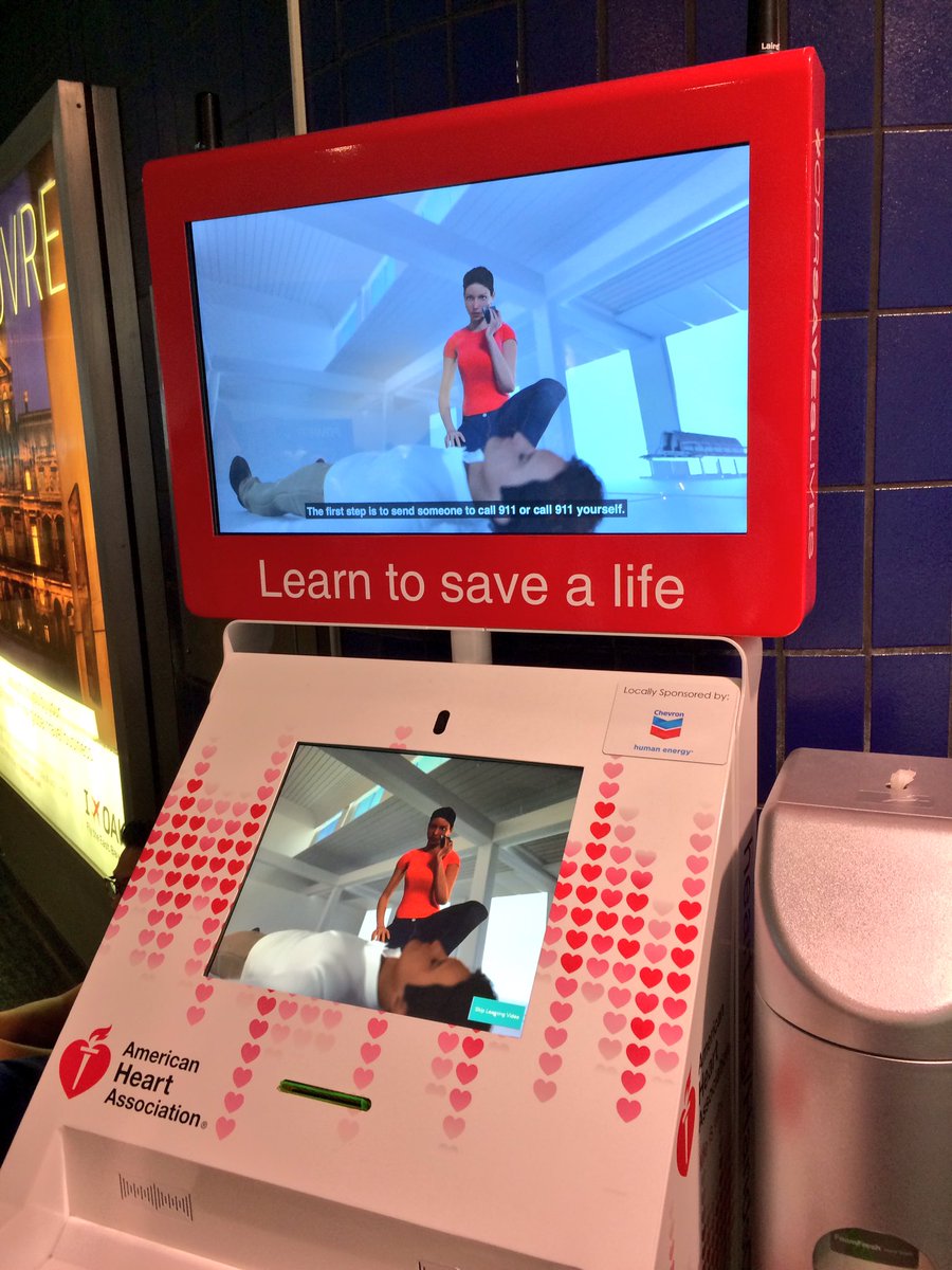MerryTea's tweet photo. Waiting for my flight and saw this automated hands-only CPR simulation machine. What a great idea by the @American_Heart  so that the general public can learn #CPRSavesLives ❤️

@ResusCouncilUK @TheBHF @KingsNursing #California https://t.co/87lt9bIh2H