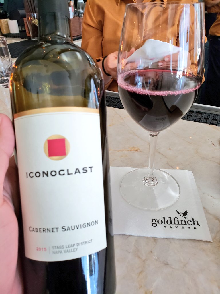 Starting with the 2014 Iconoclast from @StagsLeapWines in #NapaValley, at @GoldfinchTavern inside the @FSSeattle. #LuxuryTravel #Seattle #Washington #Wine #CabernetSauvignon 🍷