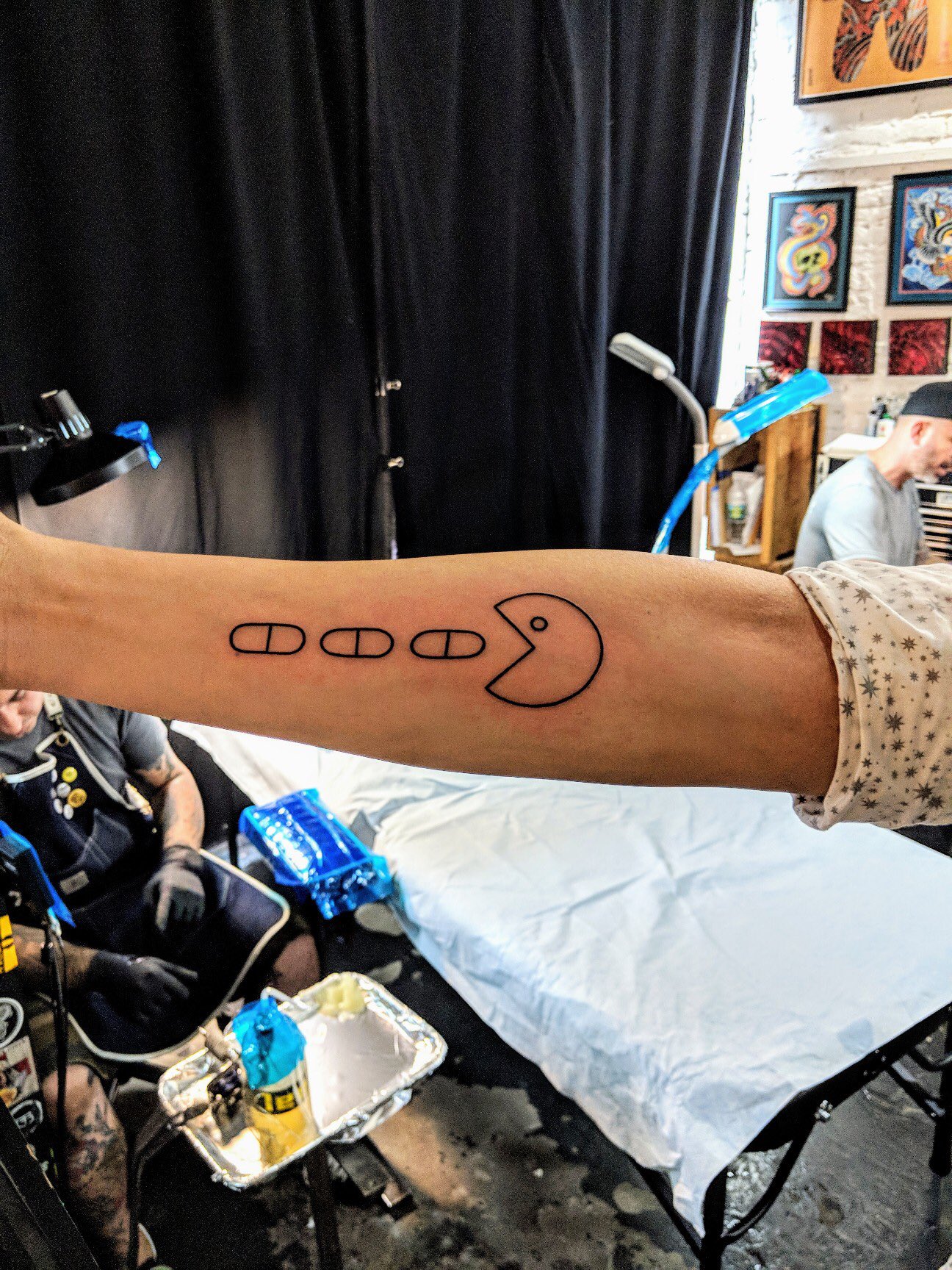 George Salazar on X: "Got a Pac-Man tattoo... https://t.co/VGXENRwnAI" / X