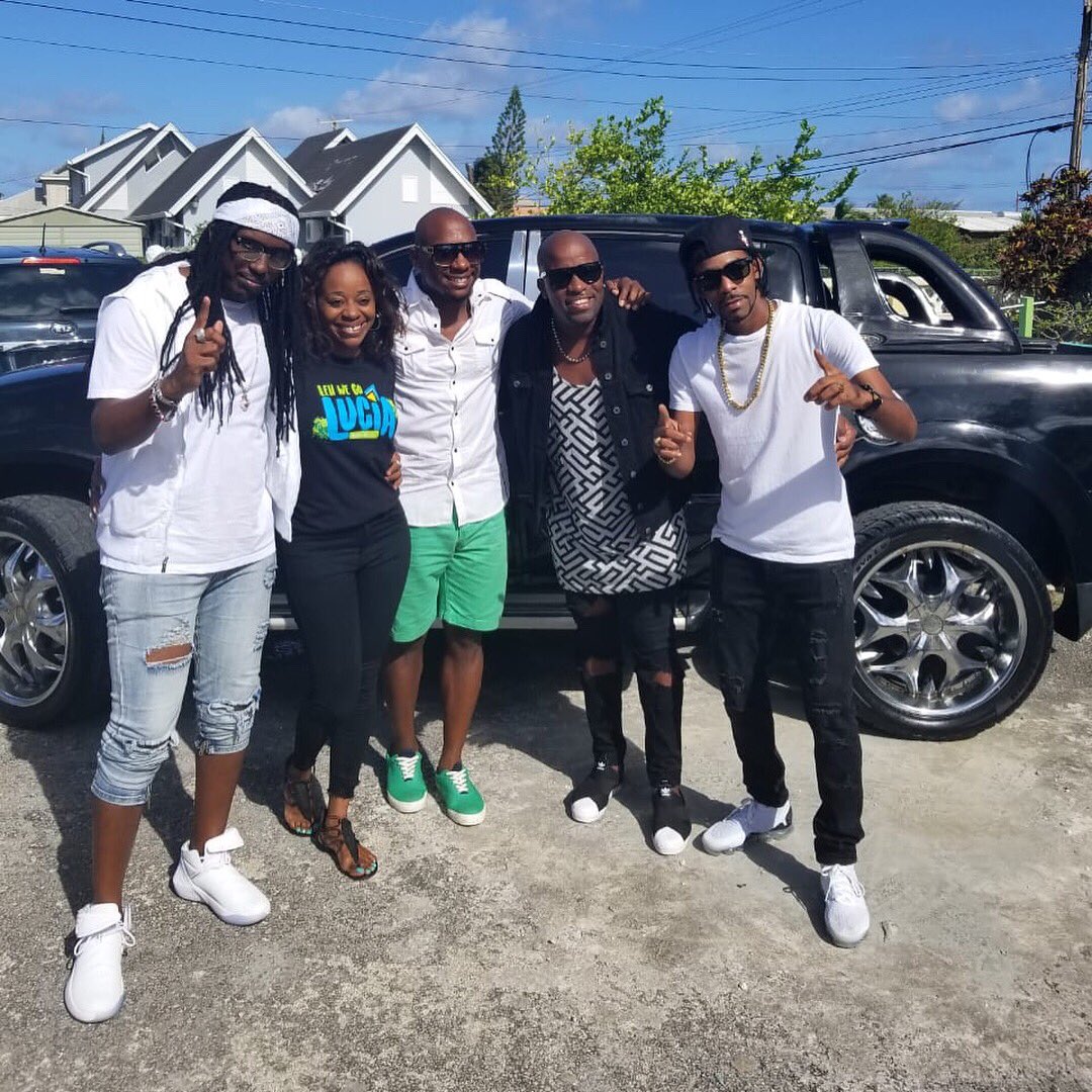 StratoMuzic's tweet photo. The LUCIAN SQUAD @RickyTeasel @TeddysonJohn @dutchpro and #758BossLady repping the country at @socaondehill Barbados on Sunday.
#LehWeGoLucia #RickyT #TeddysonJohn #SaintLucia🇱🇨 #Barbados🇧🇧 #SocaOnDeHill #Press #Media #Publicity #FreakyGirls #Sully #PressureBoom #Vent #Allez https://t.co/DtCSZzUCS7