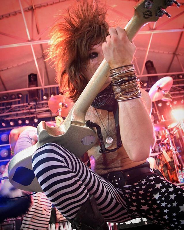 I get down! 😝 photo cred: @mattman1310  #velcropygmies #rockshow #livemusic #guitarist #bandguys #rockstar #rocknroll #hairmetal #scene #rockthedock #kemahboardwalk #kemahtexas #concertphotography #concert ift.tt/2LgGDTP