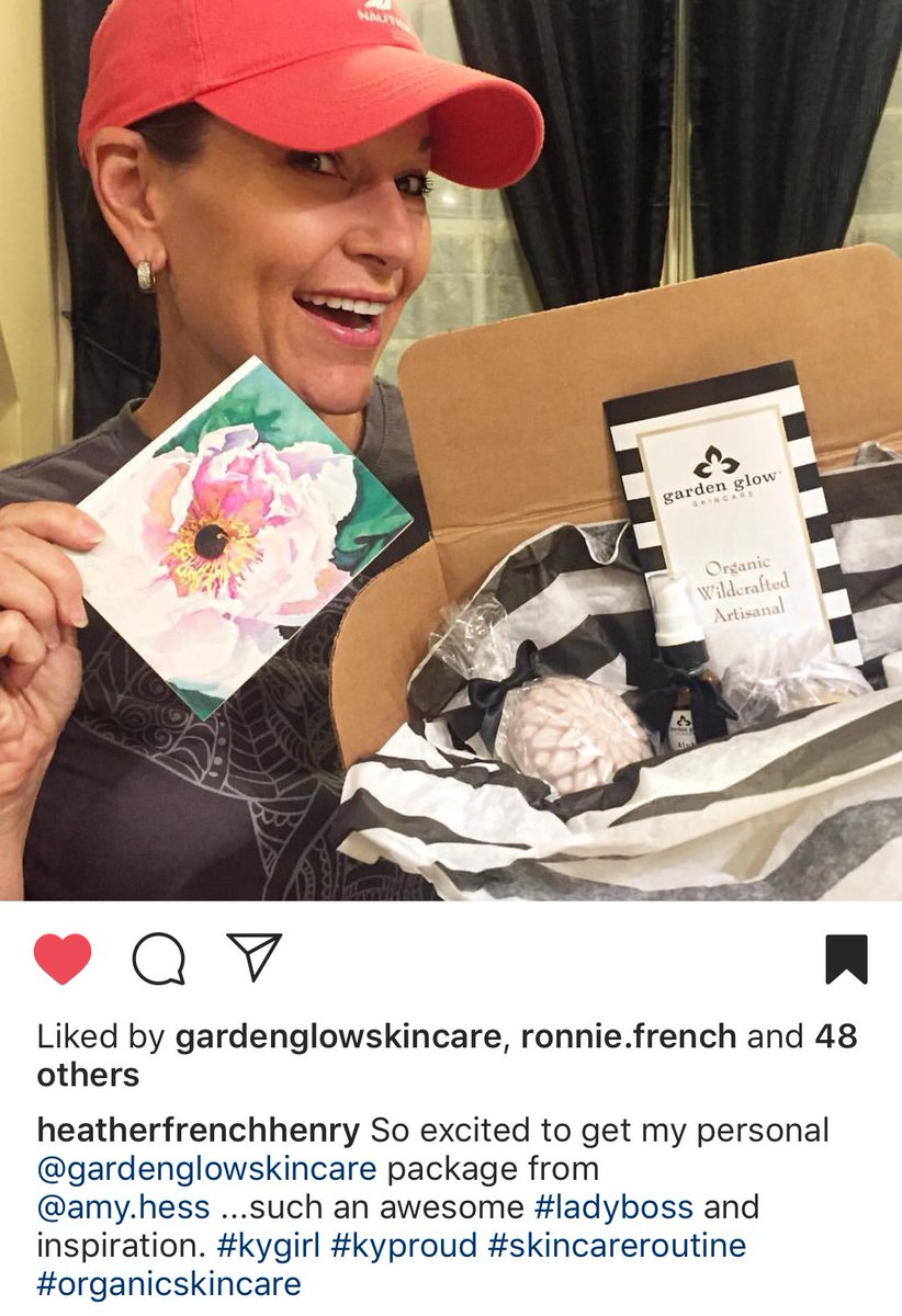 theamyhess's tweet photo. So I am kinda geeking out... Thank you so much @heatherfrenchhenry for the shout out! Can’t wait to hear how you love your @gardenglowskincare products! #missamerica #womenwholead #kentuckytreasure #inspirationgoals #organicskincare #healthyskin #womanowned #femaleentrepreneur https://t.co/Yt0iFJ0Zns