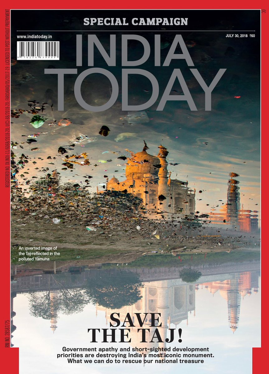 The monument of love that is wasting away due to a monumental apathy... ( photographed for India Today Issue dated July 30, 2018) 

Tagore described Taj Mahal as ` a teardrop on the cheek of time' ... this is a photograph of that tear flowing into an open sewer