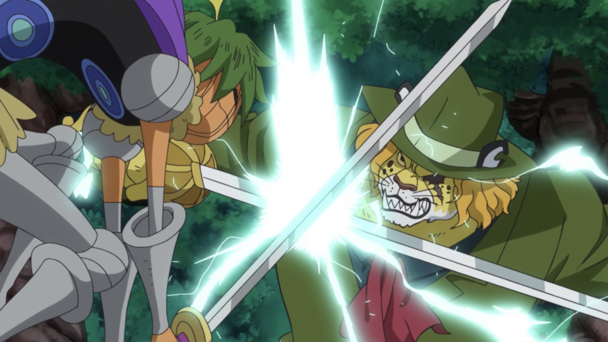 Brothere ワンピース Onepiece Ep 846 Nami Uses Zeus Has A Thunder Tempo Brook Chopper Have Reached The Shark Submarine Sees A Fishman Passing By Animation Was Decent This