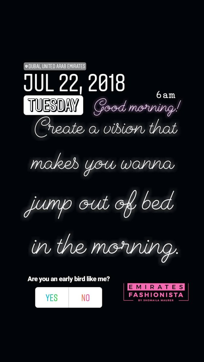 SHOMAILAMAURER's tweet photo. Good morning!
::: SHOMAILA MAURER #EmiratesFashionista 👠 ::: https://t.co/U3LVEl9apk