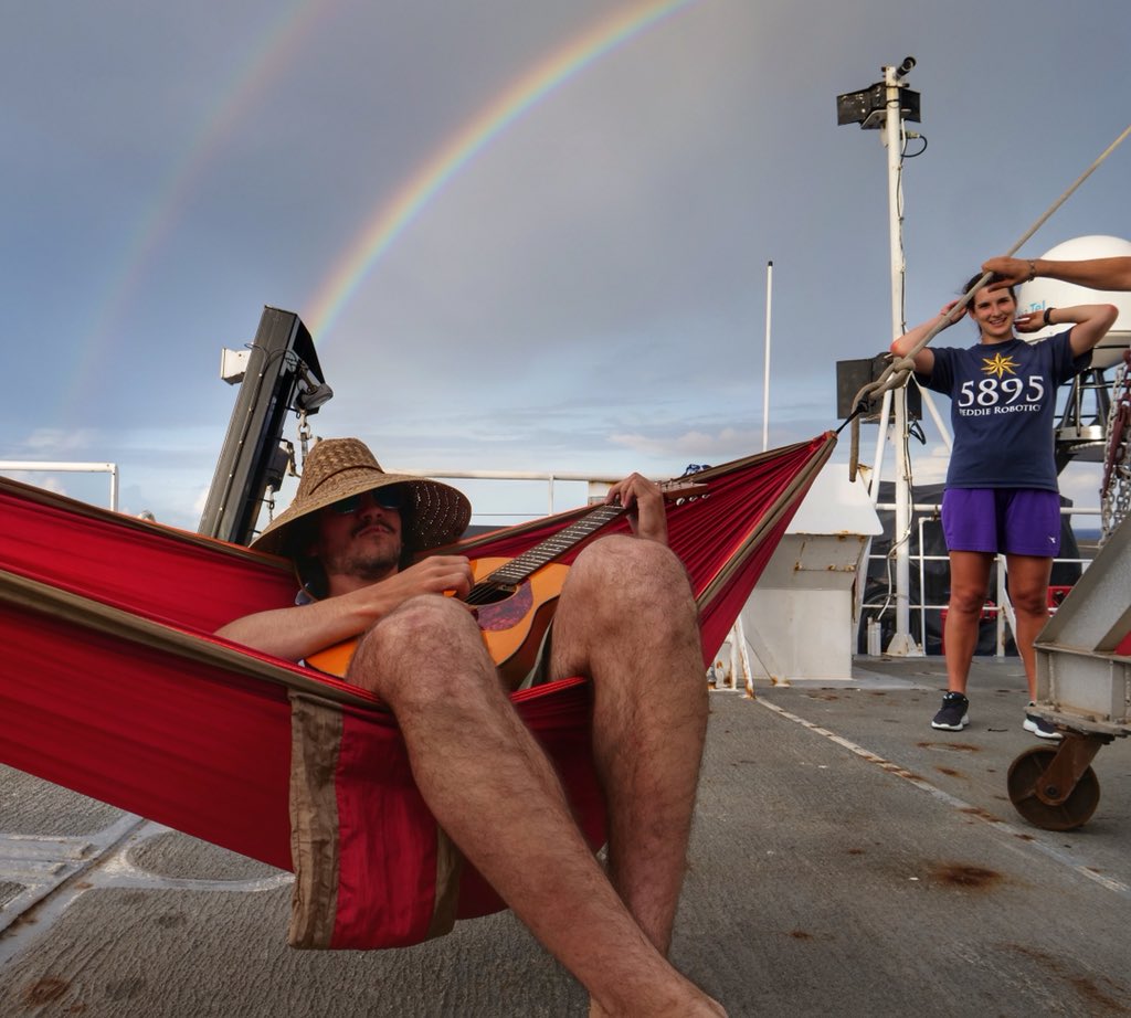Don't think #NationalHammockDay could have been celebrated anywhere better than on the <a href="/okeanosexplorer/">Okeanos Explorer</a> -  <a href="/marineinstitute/">Marine Institute, Memorial University</a> <a href="/AtlanticAll/">AORA</a> <a href="/NOAA/">NOAA</a>
