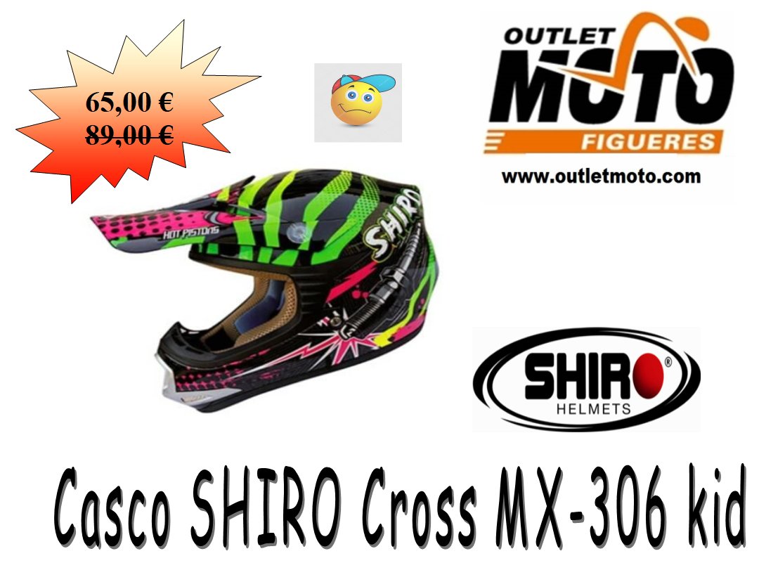 outletmoteroFGR's tweet photo. Casco SHIRO Cross MX-306 for girl, Por tΓΊ hija !! @outletmotoFGR @Shirohelmets #Motocross #buggyrideadventure #QUAD #Mountainbike #MonsterTag #MotoGPxESPN #infentile #Children #Pink #Black #roadtrail https://t.co/oBHOslF1e2